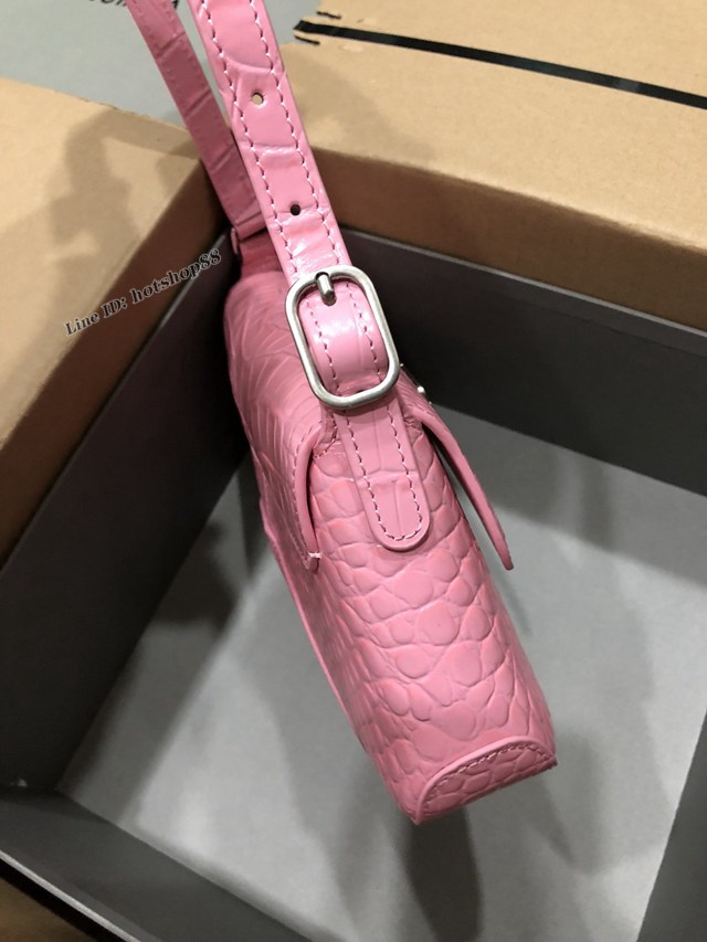 Balenciaga專櫃爆款單肩斜挎女包 巴黎世家小號新款bag翻蓋腋下包 fyj1715